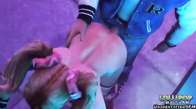 The hot adult film star Juliet Starling takes a ride on a pinball machine fucking an unidentified male stud in this smutty sfm scene