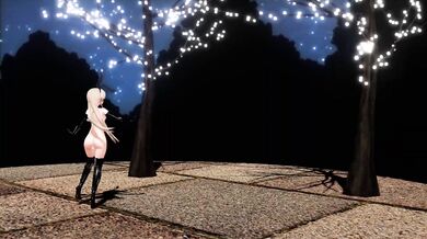 'Aqua Star Snowy Night - R15 Sho*ta in MMD with P-chan'