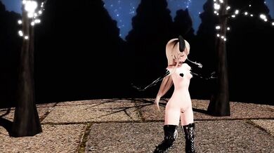 'Aqua Star Snowy Night - R15 Sho*ta in MMD with P-chan'