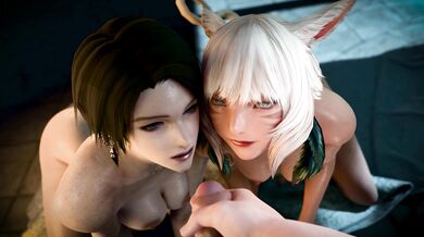 "The Mischievous Elf and the Cyborg Goddess: A Sexual Adventure in a Fantasy World."