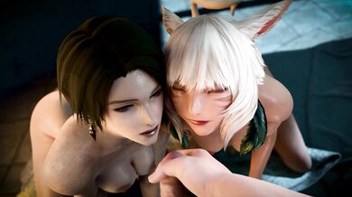 "The Mischievous Elf and the Cyborg Goddess: A Sexual Adventure in a Fantasy World."