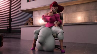 Watch as she struggles to keep her tight pants from bursting at the seams!