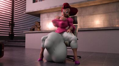 Watch as she struggles to keep her tight pants from bursting at the seams!