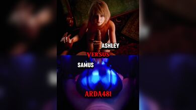 Ashley vs Samus | Wet Messy PMV | Hentai MILF Video