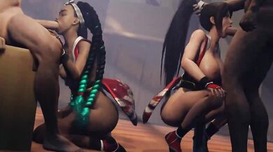 'Hardcore Blowjob Battle! Kunoichi Mai vs. Ms. Kimberly in a Soundproof Room (Rogue Nine)'