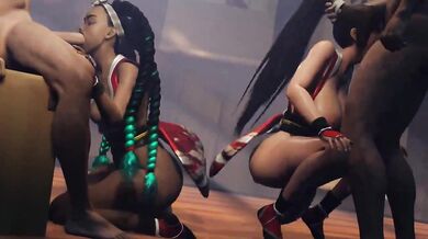 'Hardcore Blowjob Battle! Kunoichi Mai vs. Ms. Kimberly in a Soundproof Room (Rogue Nine)'