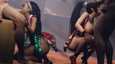 'Hardcore Blowjob Battle! Kunoichi Mai vs. Ms. Kimberly in a Soundproof Room (Rogue Nine)'