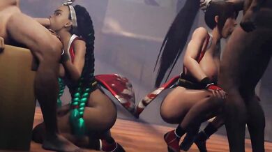 'Hardcore Blowjob Battle! Kunoichi Mai vs. Ms. Kimberly in a Soundproof Room (Rogue Nine)'