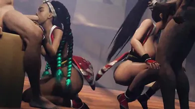 'Hardcore Blowjob Battle! Kunoichi Mai vs. Ms. Kimberly in a Soundproof Room (Rogue Nine)'