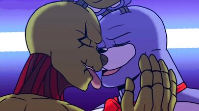 "Fallout Boy and the Sexy Metalhead: A Love Story, Bonnie X Springtrap Style."