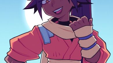 "La locura de Yoruichi en la playa con un Speedo y un lenguaje español suave."