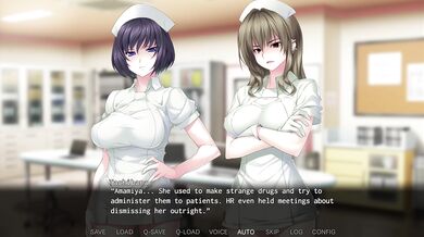 "Watch out, boys! Here come the naughty nurses with their giant dildos!"