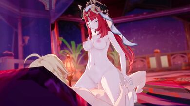 'Nilou and Aether's Intimate Sex Journey to the Moon'