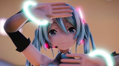 Hatsune Miku sings a sexy rendition of Hello, how are you? while Kuro@vov plays the guitar in this steamy hentai video