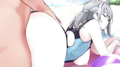 The lustful adventure of Shiroko, a big-assed lady with her lover in the beach Filmed in 4K quality for your ultimate viewing pleasure!