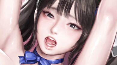 Watch hot babe Ariel Marie get double penetrated by two well-endowed dudes in this Hestia (from Danmachi) themed hentai PORN video