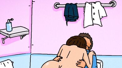 Lustful Lovers Meet in the Bathroom