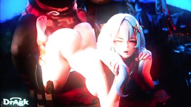 Watch as these slutty Tevyat girls get fucked hard by a group of horny men in Genshin HMV 1