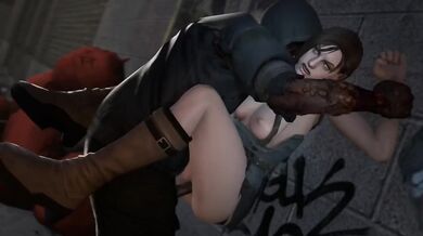 The Walking Dead and Fapfable: Jill Valentine gets laid by a zombified Daryl Dixon