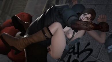The Walking Dead and Fapfable: Jill Valentine gets laid by a zombified Daryl Dixon