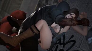 The Walking Dead and Fapfable: Jill Valentine gets laid by a zombified Daryl Dixon