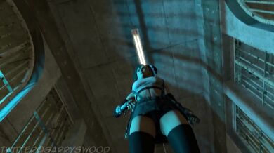 Tifa, captured and left in Garrys Woods to be ravaged by the forest creatures!