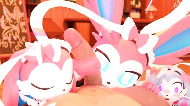 The Three Sylveons Hot Cafe! >W< - Merengue Z