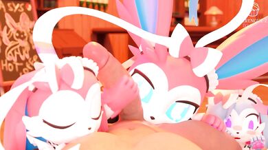 The Three Sylveons Hot Cafe! >W< - Merengue Z