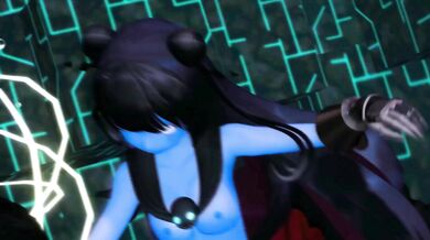 The Light Cruiser Demon: Naked and Dancing in Kancolle, a Hentai MONSTER GIRL MMD 3D Animation with Blue Skin