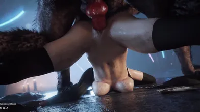 Watch as Tifa gets ravaged by a werewolf in this erotic video!