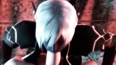 Draco-Dragon Cum Shot Warriors of the Hentai Realm: Queen Nualia vs Dragonborn Dick - Secaz