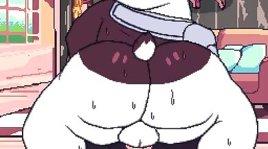 Badgerclops plunges into Maos face, filling her mouth with his massive cock as he fucks her face in an intense scene of oral sex