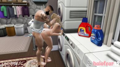 Sisters in sinful servitude: Laundry room lust in Sims 4!