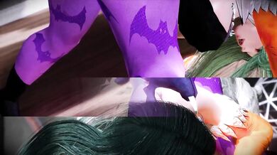 Masturbating in a hot tub while getting pounded from behind by two guys