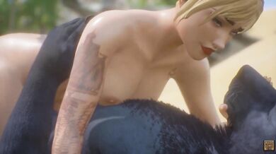 A young and innocent blonde girl explores the wildlife of a forest, until she comes across a werewolf that seduces her with his animalistic charm