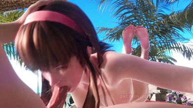 Lusty Hentai MILF Hitomi Gets Face-Fucked on the Beach by Randy Bulgasenpai [Nude]
