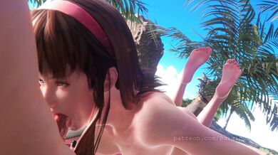 Lusty Hentai MILF Hitomi Gets Face-Fucked on the Beach by Randy Bulgasenpai [Nude]