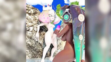 Watch as a beautiful woman in a tight latex suit sneaks up on her unsuspecting lover and gives him the handjob of his life!