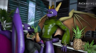 Spyro, Cynder and Mr Safety Lion: A Love Triangle