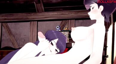 Mommy takes care of big sons needs