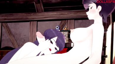 Mommy takes care of big sons needs