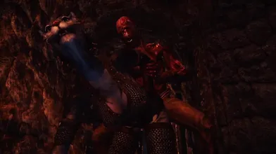 Ebon Necromancer and the Enslaved Orc Maiden