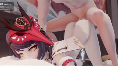 This is a hentai PORN video where the main character, Sara Kujou, shows her ass in all of its glory