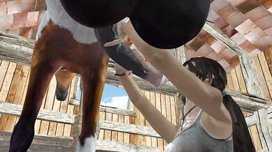 The adventurous Lara and her horse on a short journey