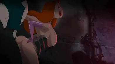 Jessica Rabbit takes it like a champ from a horny chimpanzee