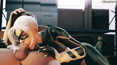 The spiderman Black Cat Felicia Hardy Hazard 3000 Porn Video: The Ultimate Threesome, Including a Spider-Man Cosplayer and an Interracial Orgy!