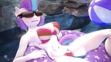 Girthy Goddess Gets Pounded by a Pack of Ponies [HoovesArt]