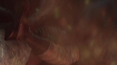 Lara in the cave - The Unexpected Encounter