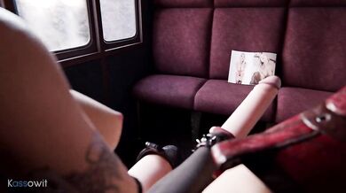 Im a slutty student riding in the train with my sexy teacher and were both horny as hell Will I get an A for this ride? Watch and find out!