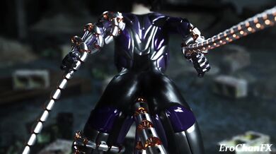 The titanic lady, Alita, unleashes her tentacle beast within, causing an atomic explosion in her heart